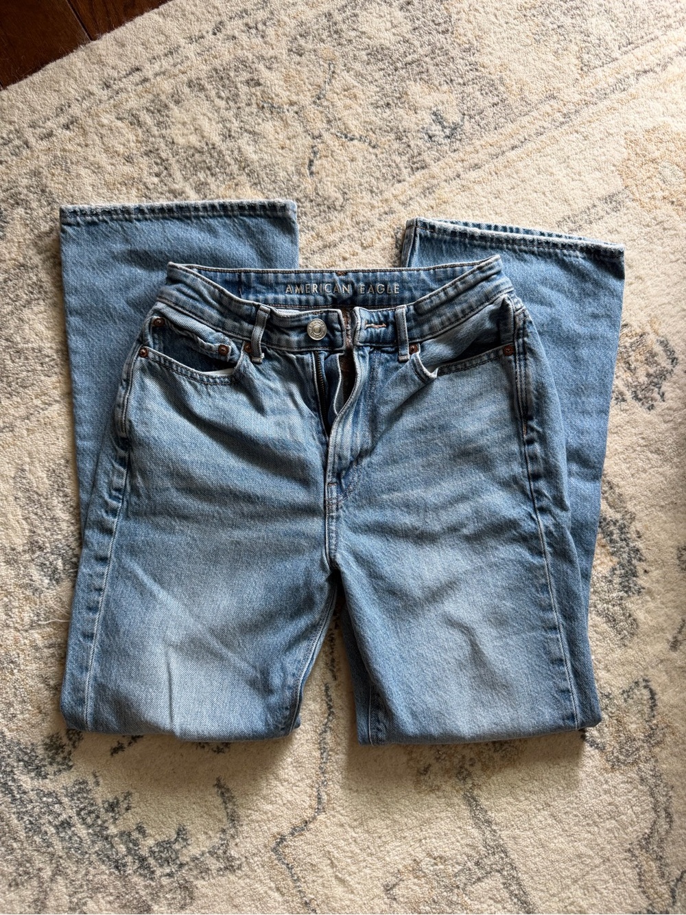 American Eagle Outfitters Light Blue Straight Leg Jeans